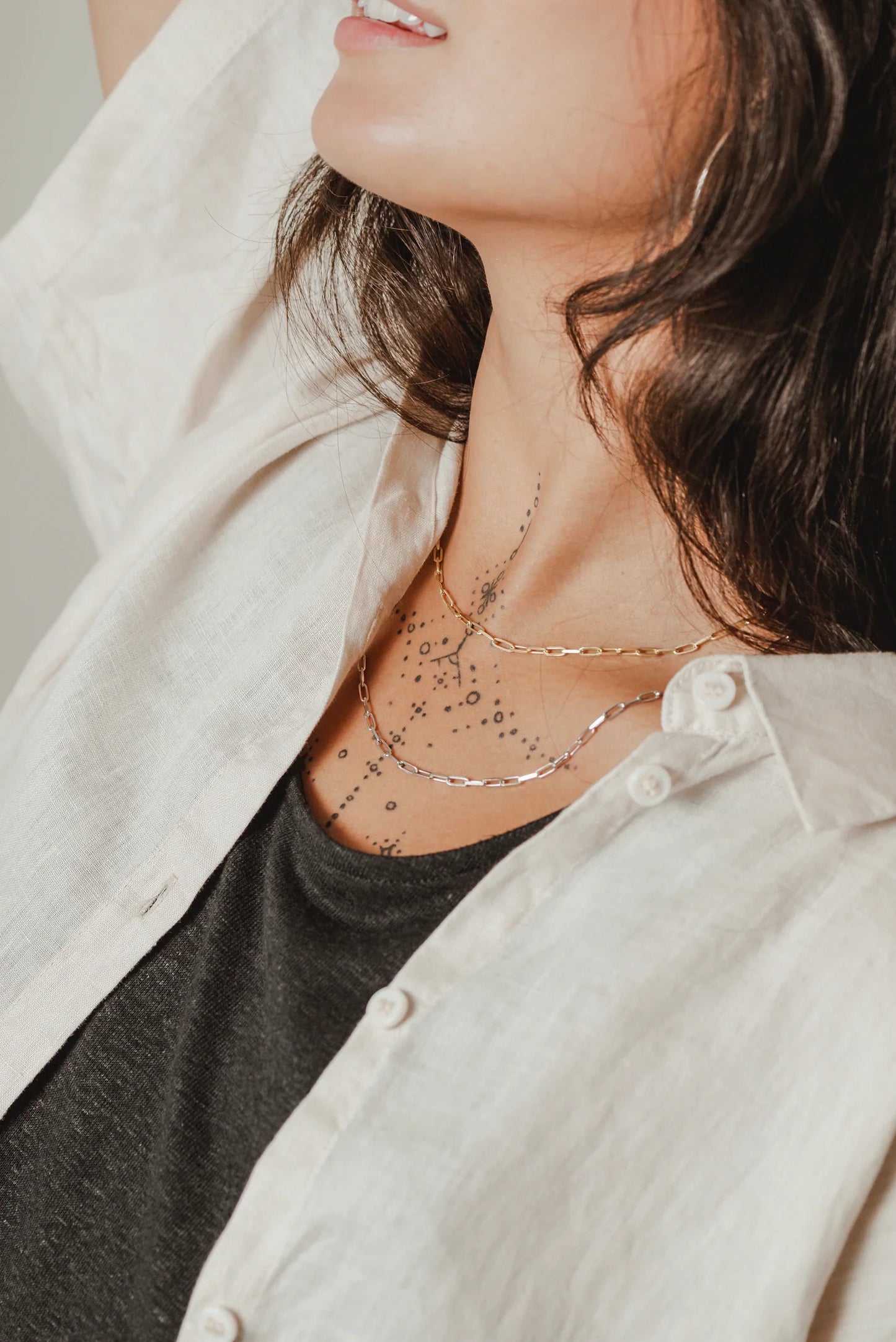 Boa Bijoux - SS24 - Brooklyn Silver Sterling Chain - on model 2