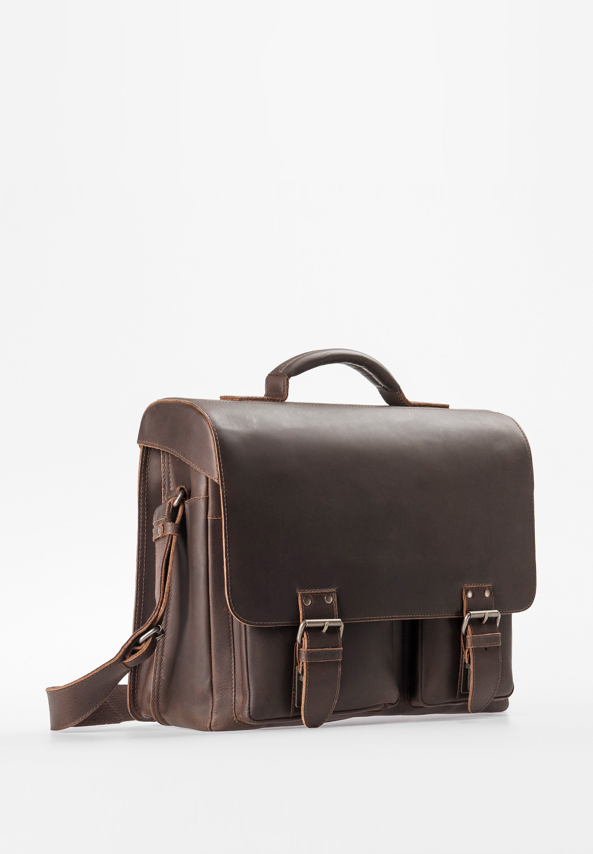 Aunts & Uncles - Finn Briefcase in Vintage Brown - front