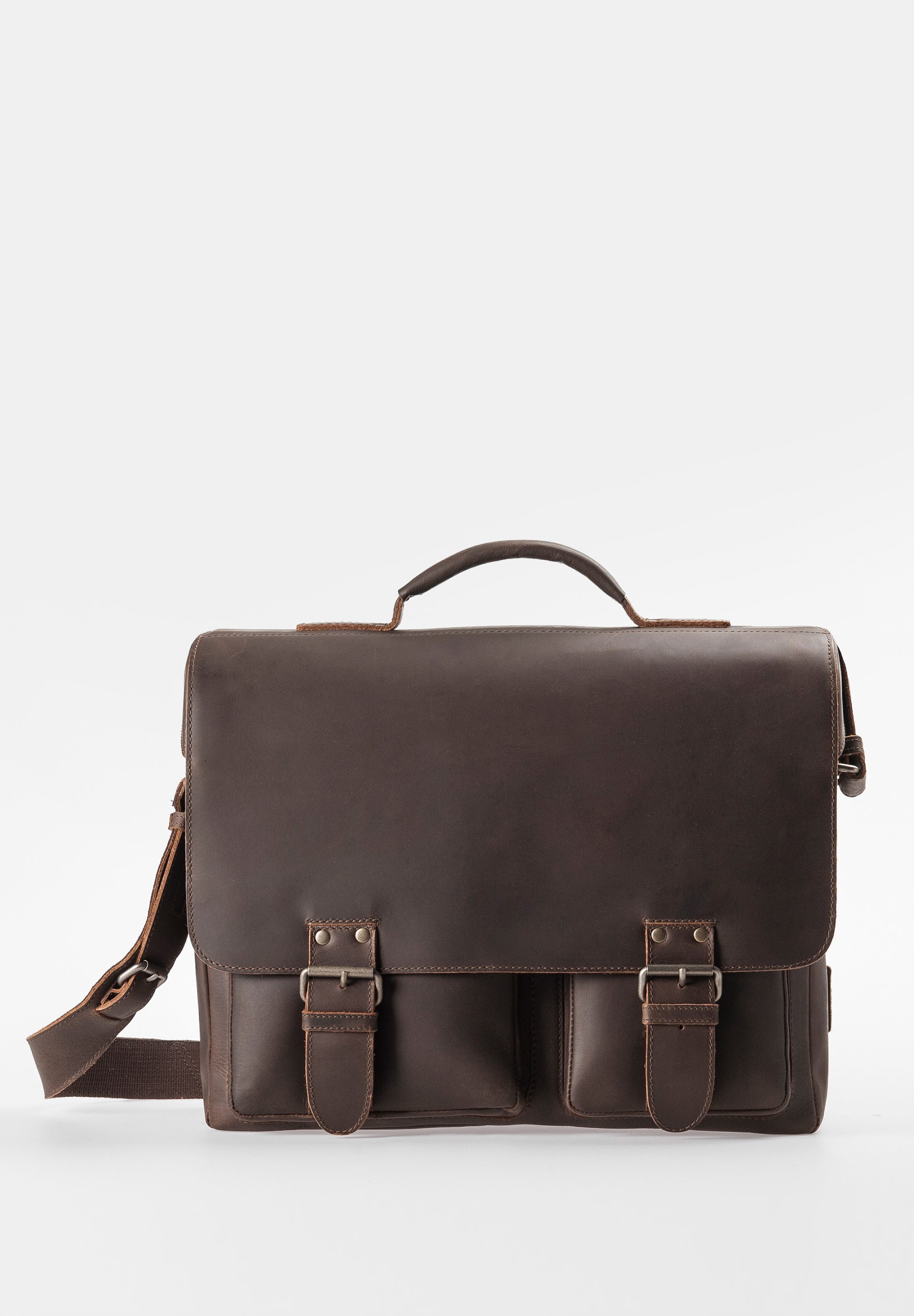 Aunts & Uncles - Finn Briefcase in Vintage Brown - front 3