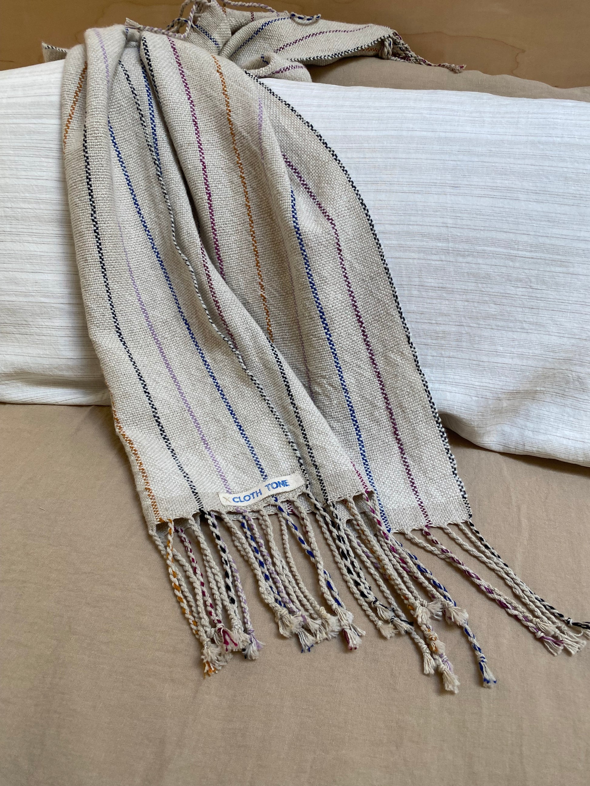 Cloth Tone - Field Cloth Handwoven Alpaca Throw | Cream 1