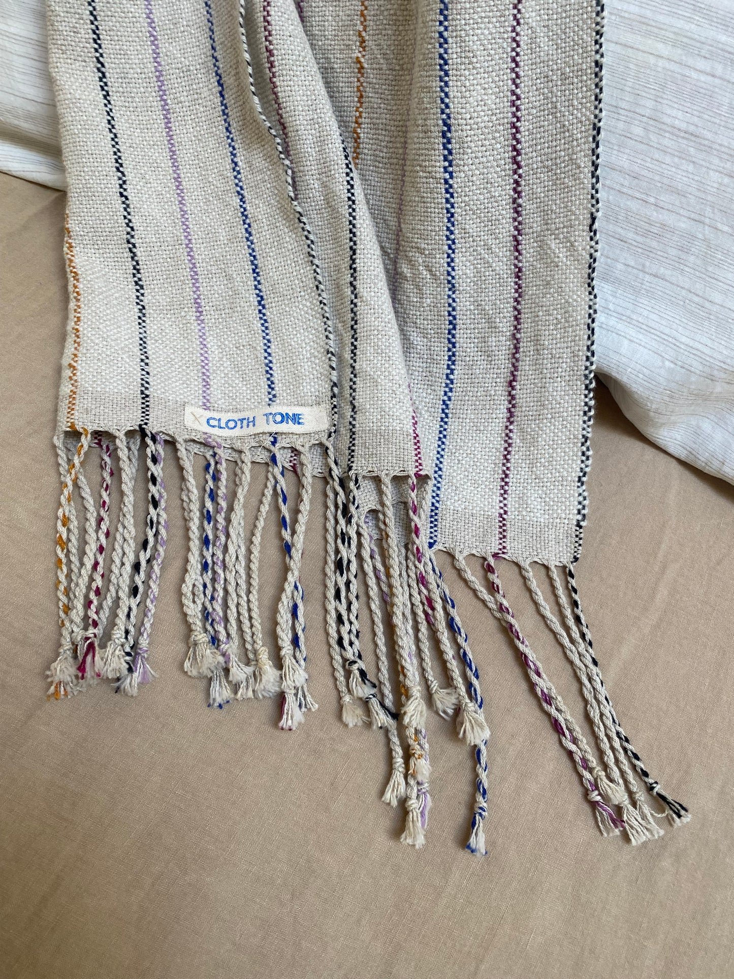 Cloth Tone - Field Cloth Handwoven Alpaca Throw | Cream 2