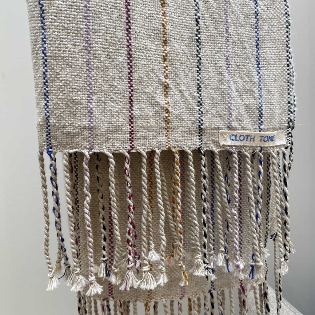 Cloth Tone - Field Cloth Handwoven Alpaca Throw | Cream 6