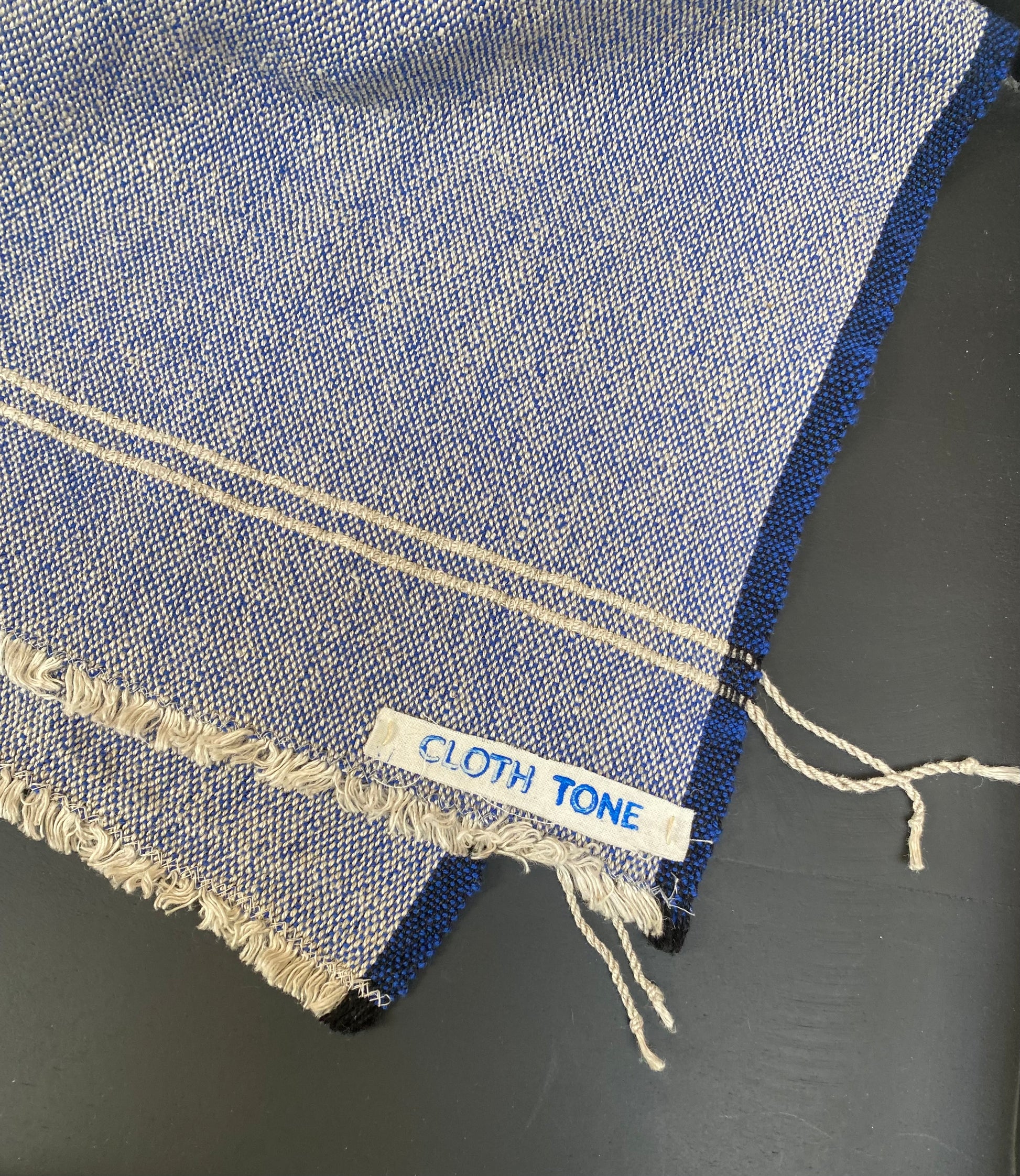 Cloth Tone - Handwoven | Organic Linen & Cotton Hand Towel | Indigo 2