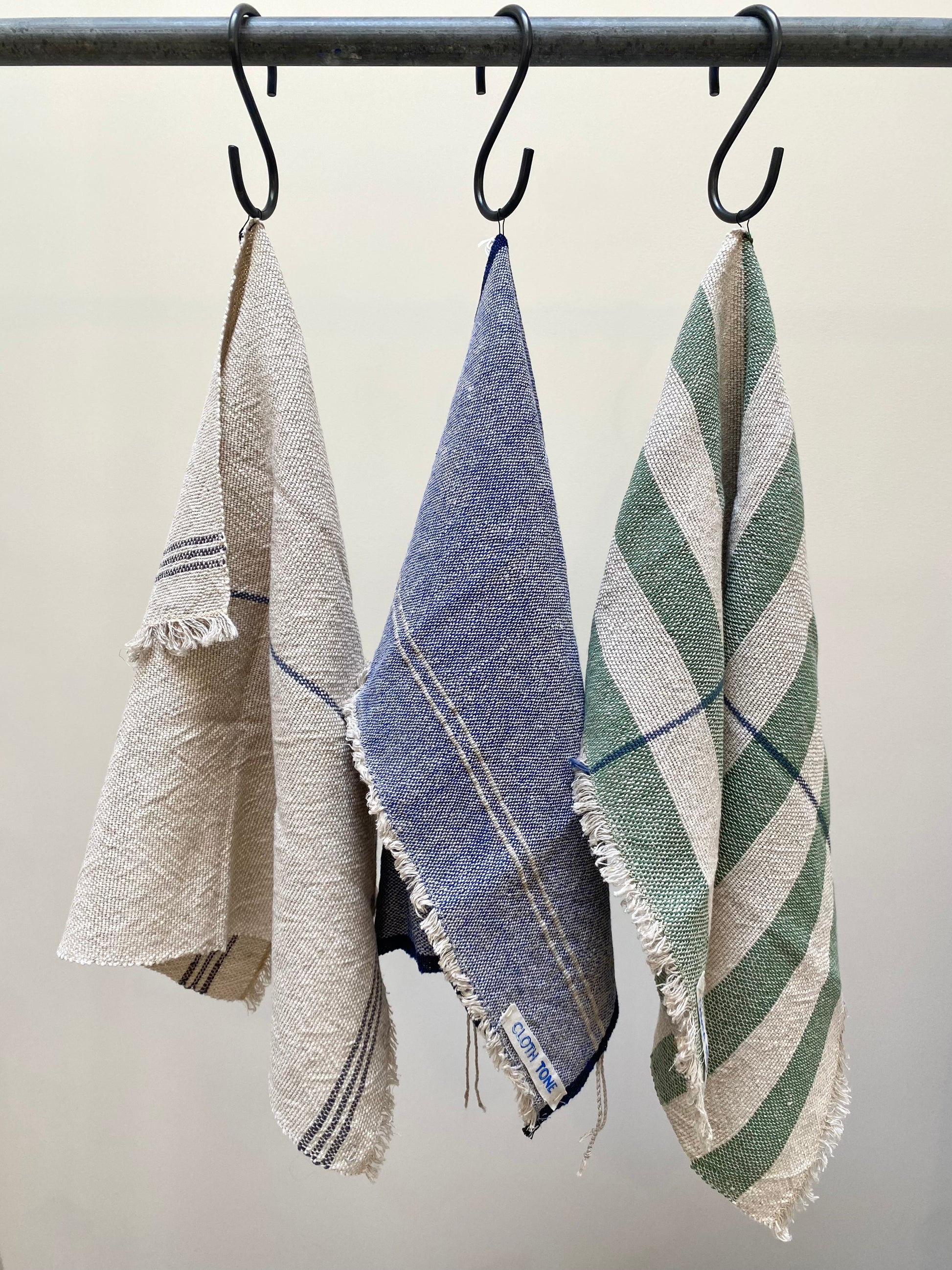 Cloth Tone - Handwoven | Organic Linen & Cotton Hand Towel | Indigo 3