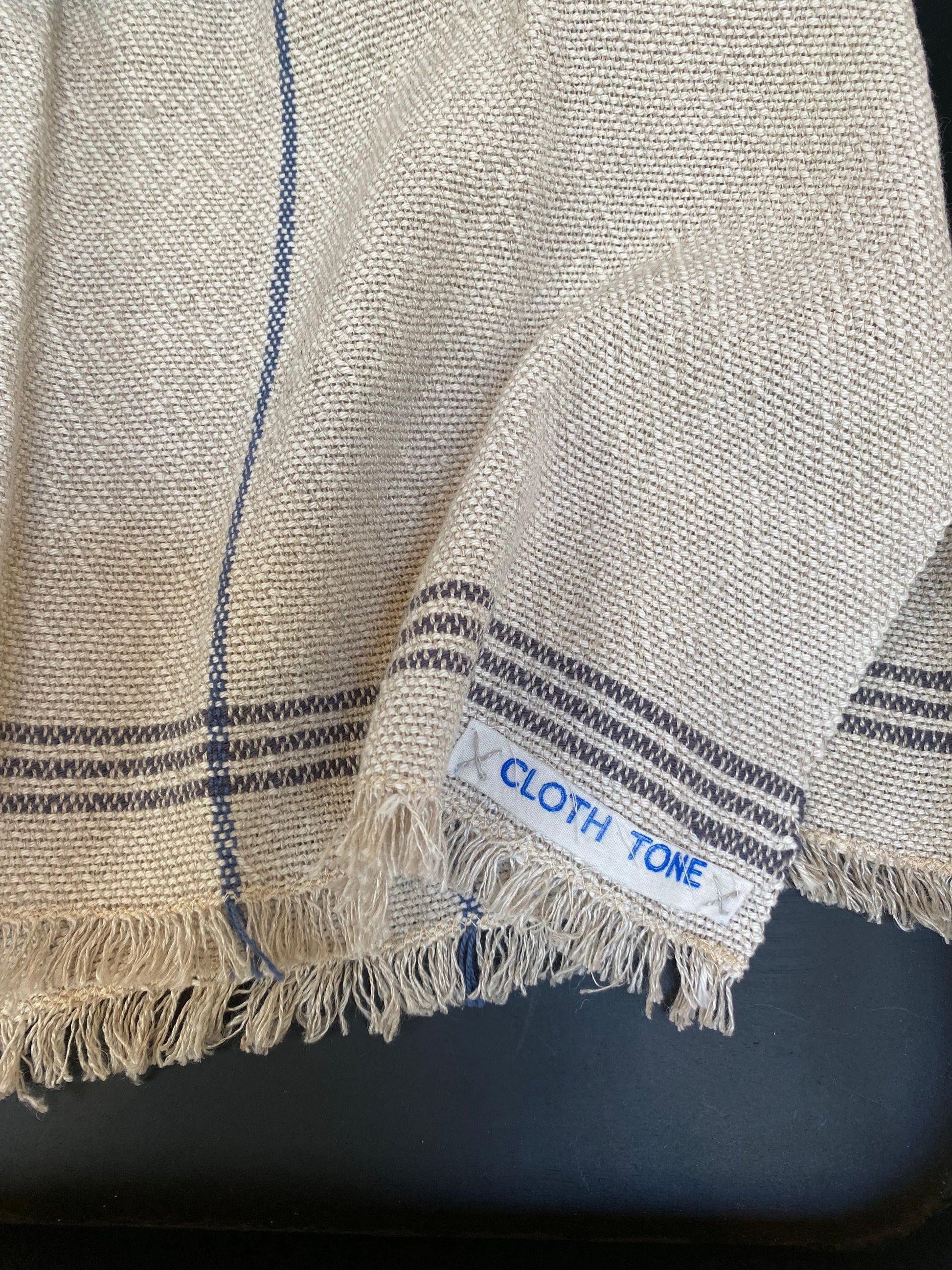 Cloth Tone - Handwoven | Organic Linen & Cotton Hand Towel | Mauve Natural 2