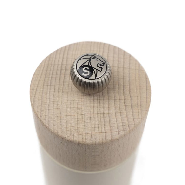 Peugeot Boreal Collection Salt Mill in Feather White, 21cm