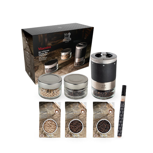 Peugeot maestro pepper mill bar set