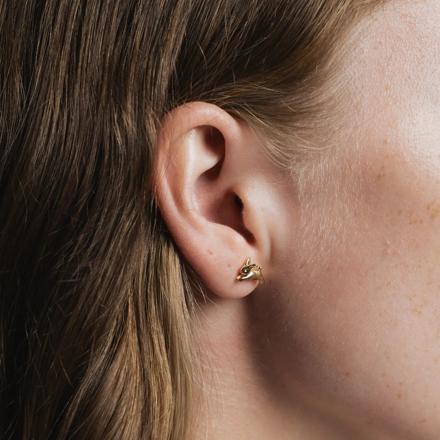 Bunny Stud Earrings | Gold