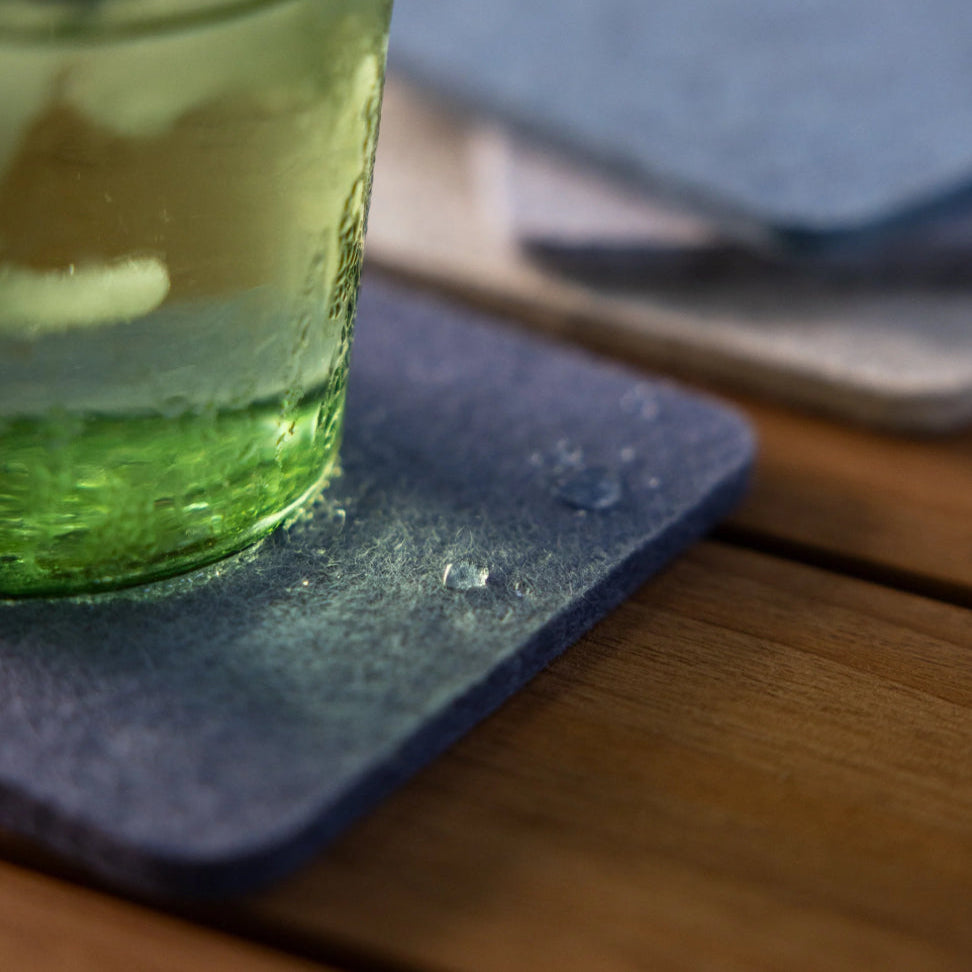 Bierfilzl Merino Square Coaster | Multi 4pc | Brisk