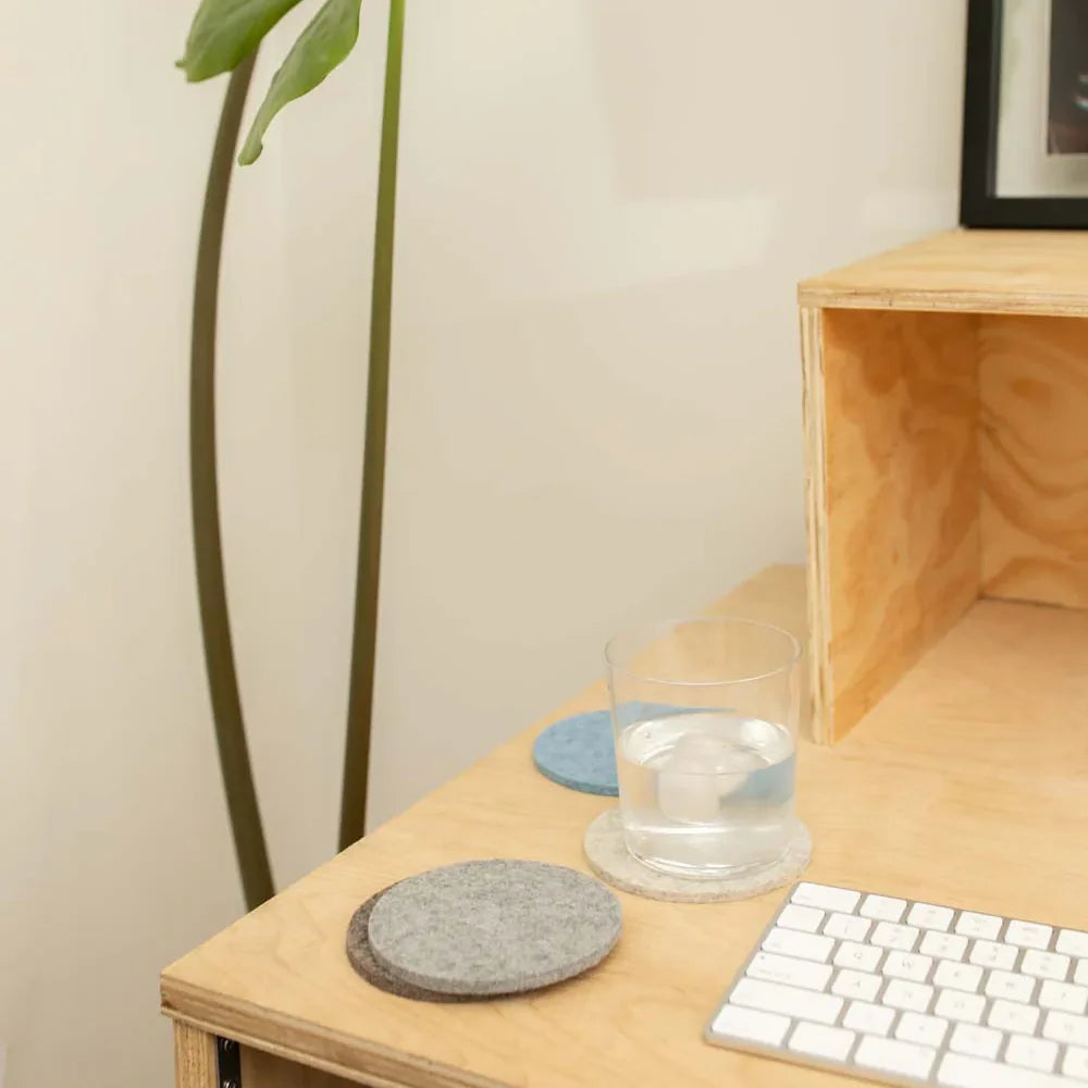 Bierfilzl Merino Coasters | Cobblestone | 4pc