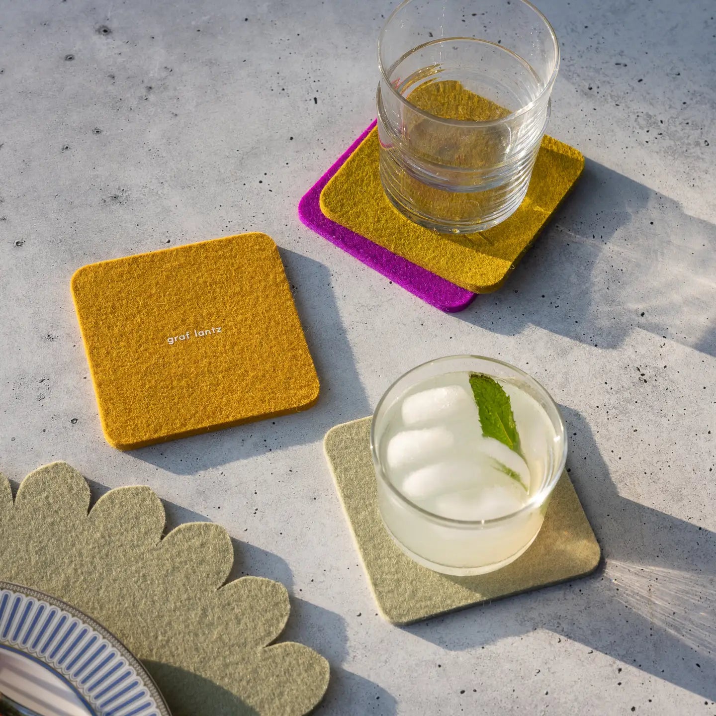 Bierfilzl Merino Coasters | Golden Hour | 4pc