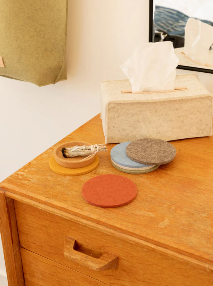 Bierfilzl | Merino Round Coaster | Multi 6pc Desert Sun