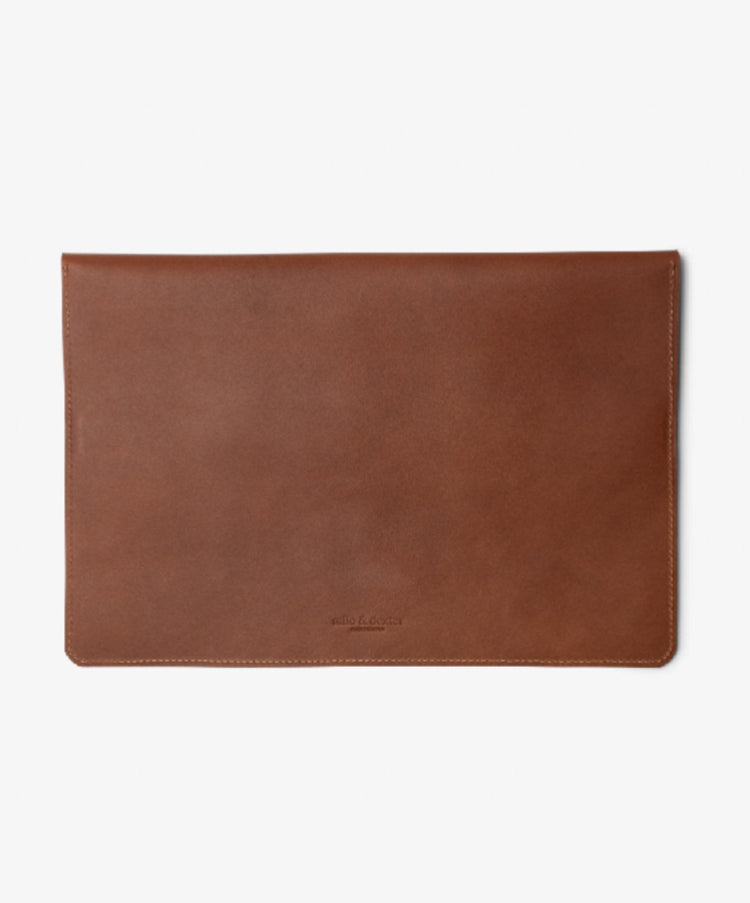 Leather Laptop Sleeve in Brown