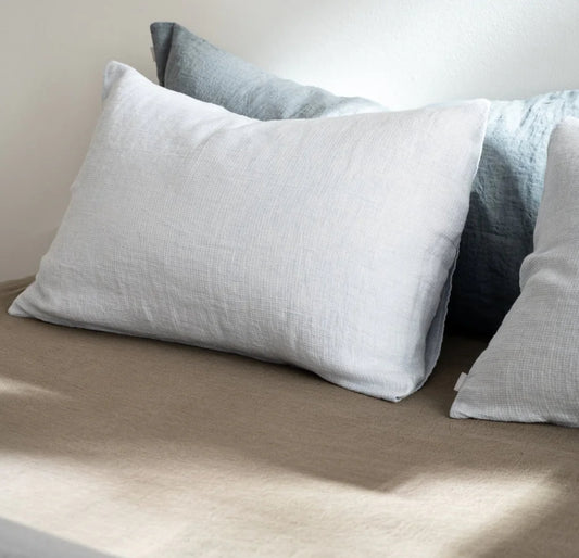 Waffle Pillowcase | Pair | Queen| Optic White