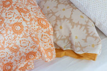 Hand Block Printed Cotton Pillowcase Set | Apricot