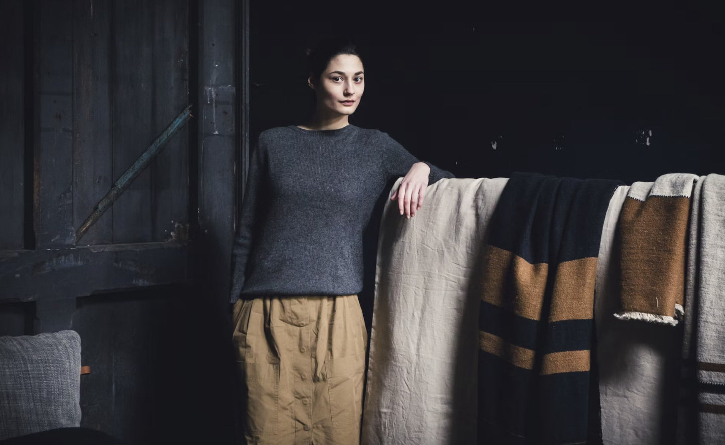 Linen/Wool Throw | Oscar