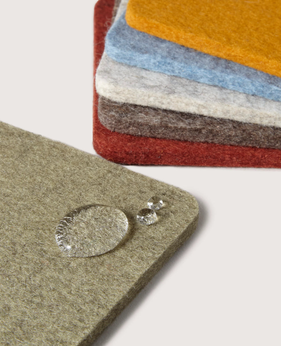 Bierfilzl Merino Square Coaster | Multi 6pc | Desert Sun