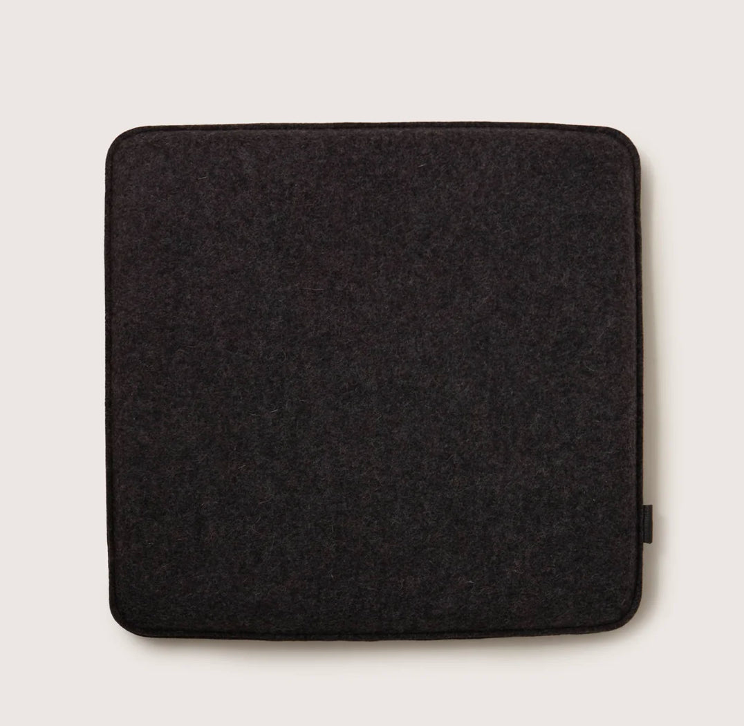 Merino Square Seat Pad | Charcoal