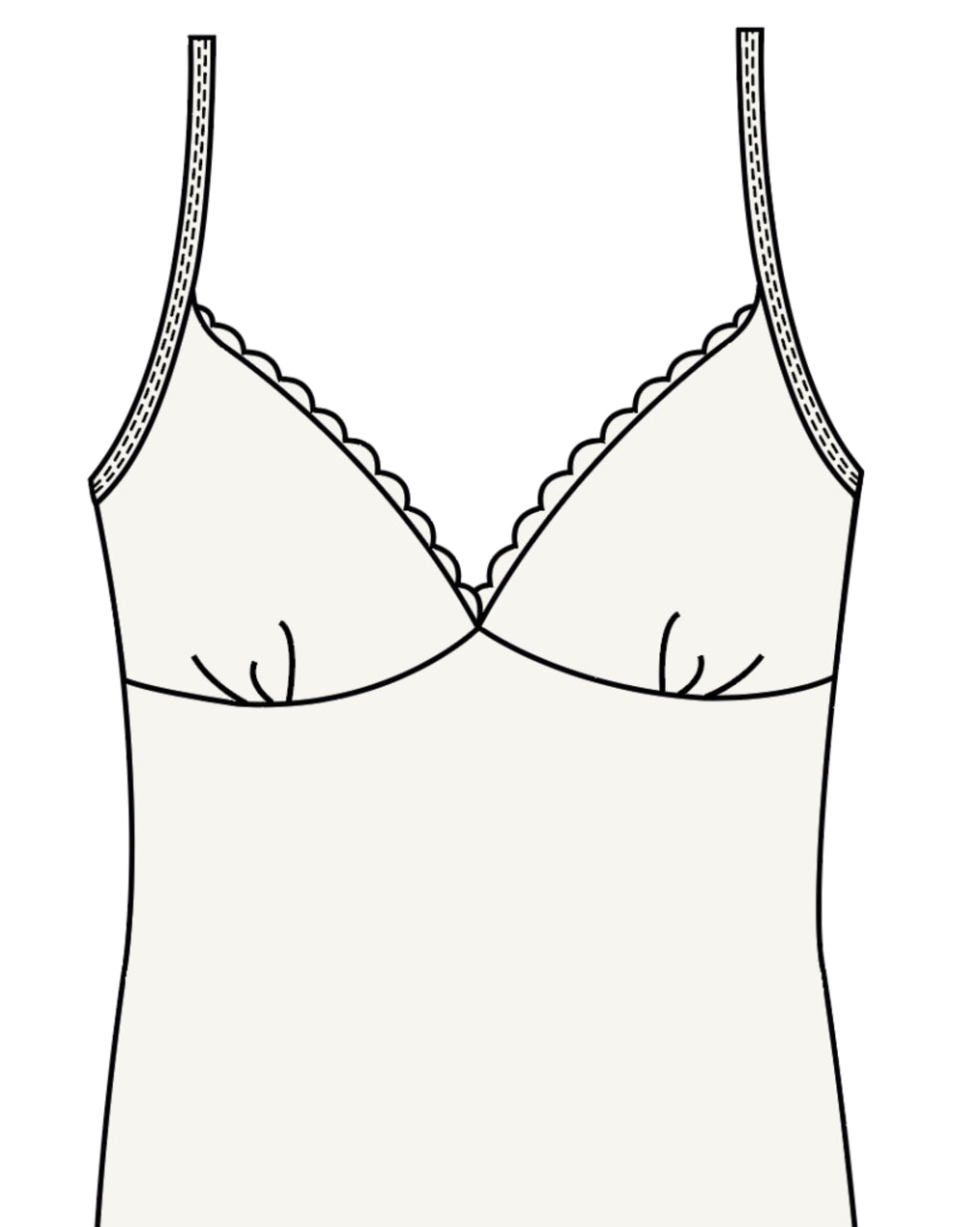 Camisole Bamboo Lace - Cloud