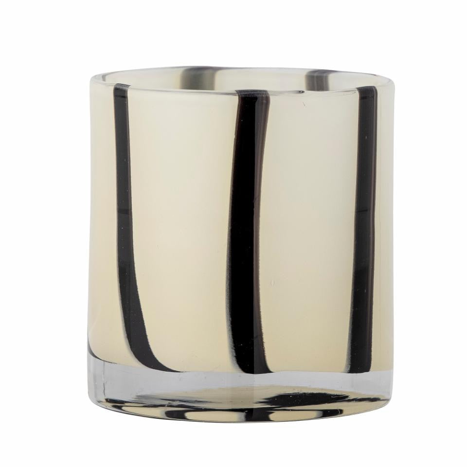 Glass Votive Vase Striped | 4"