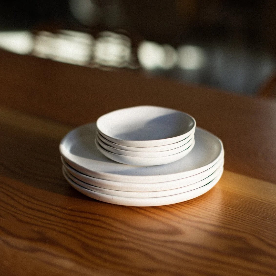 Fable | The Little Plate | 4pc Set | Speckled White