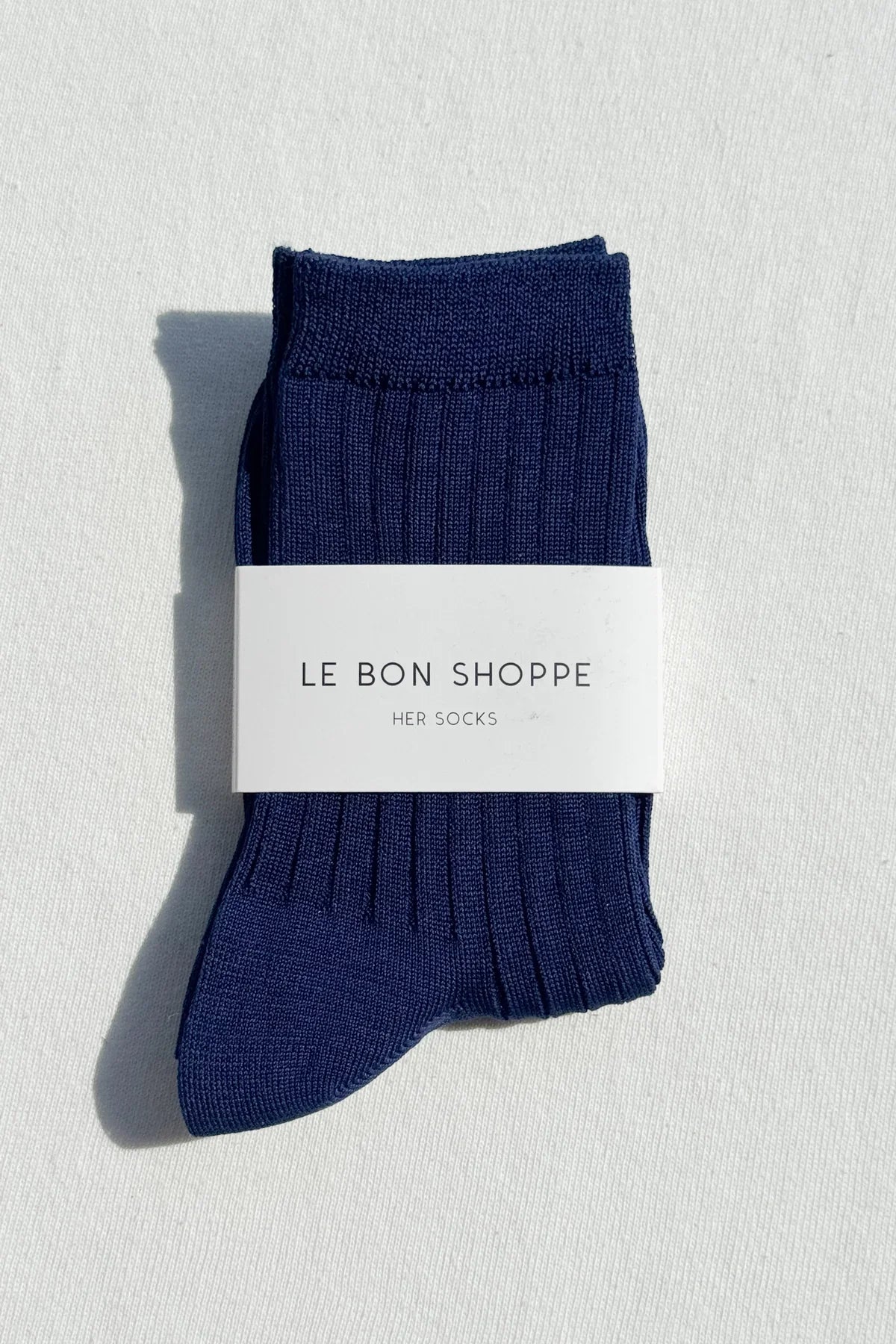 blue women's socks from le bon shoppe on white backround in canada
