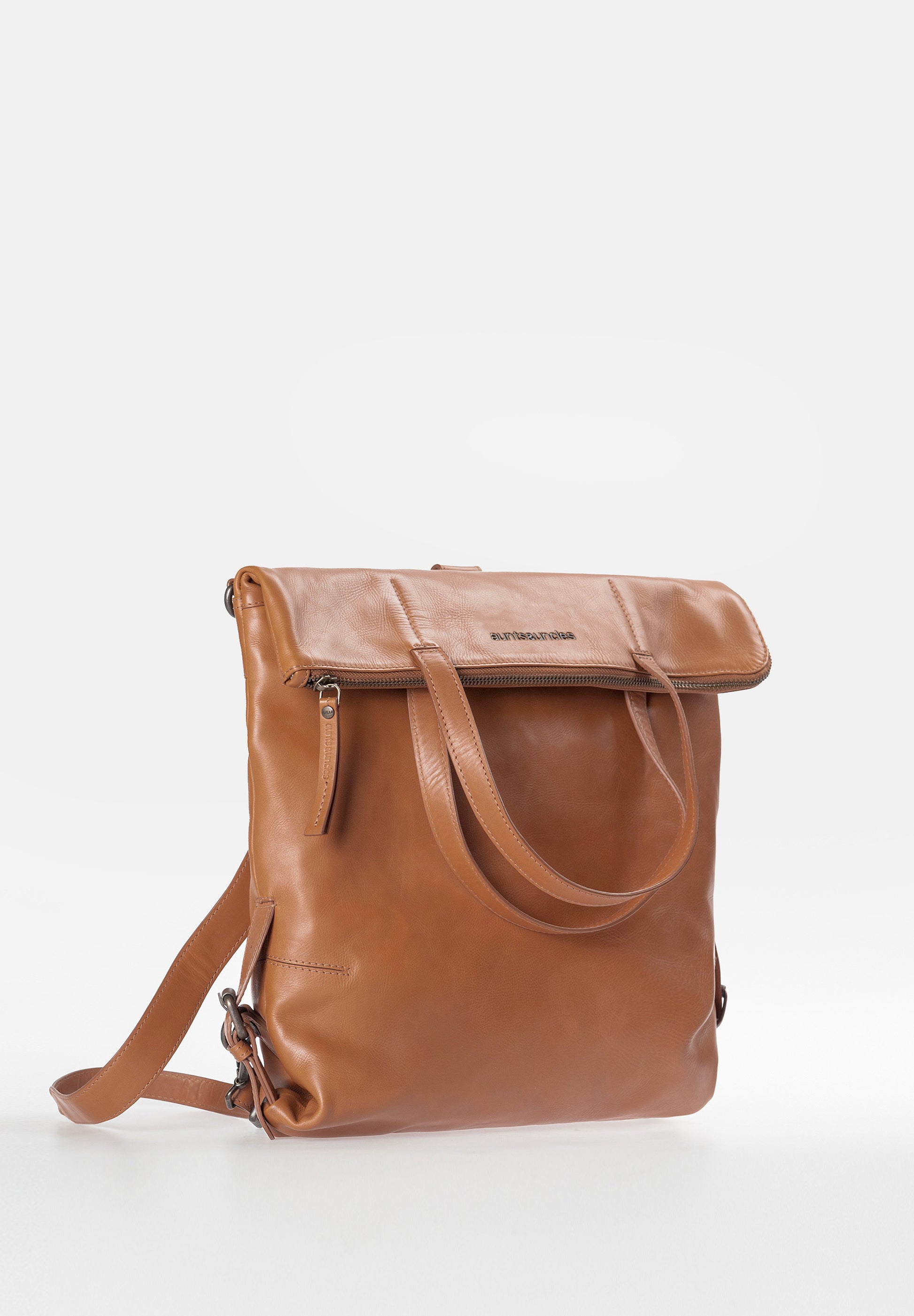 SS25 - Aunts & Uncles - Pomelo Handbag/Backpack in Cognac - front 3