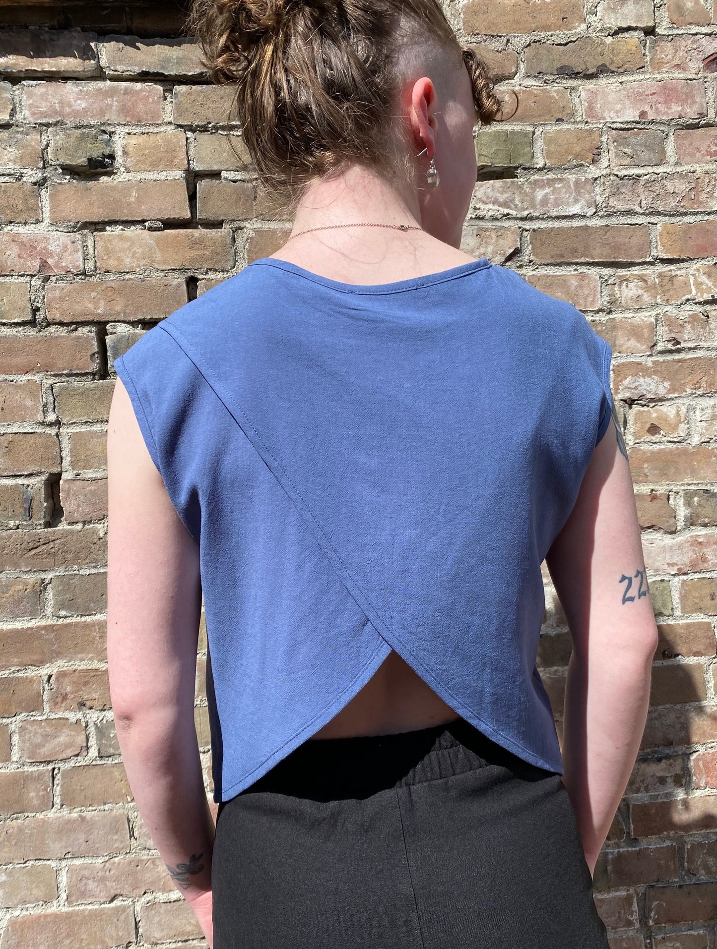 SS25 - Cokluch - Bayang Top in Harper Ocean - back 6