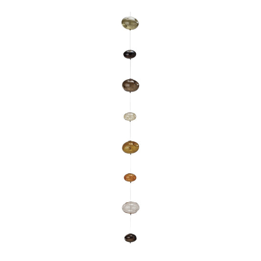 SS25 - Creative co-op - Hand-Blown Glass Bubble Garland | Brown | 47.25" - display 1