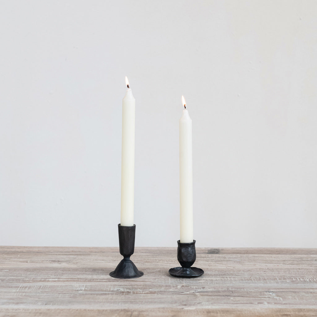 SS25 - Hand-Forged Cast Iron Taper Holder - Creative Co-op - display 3