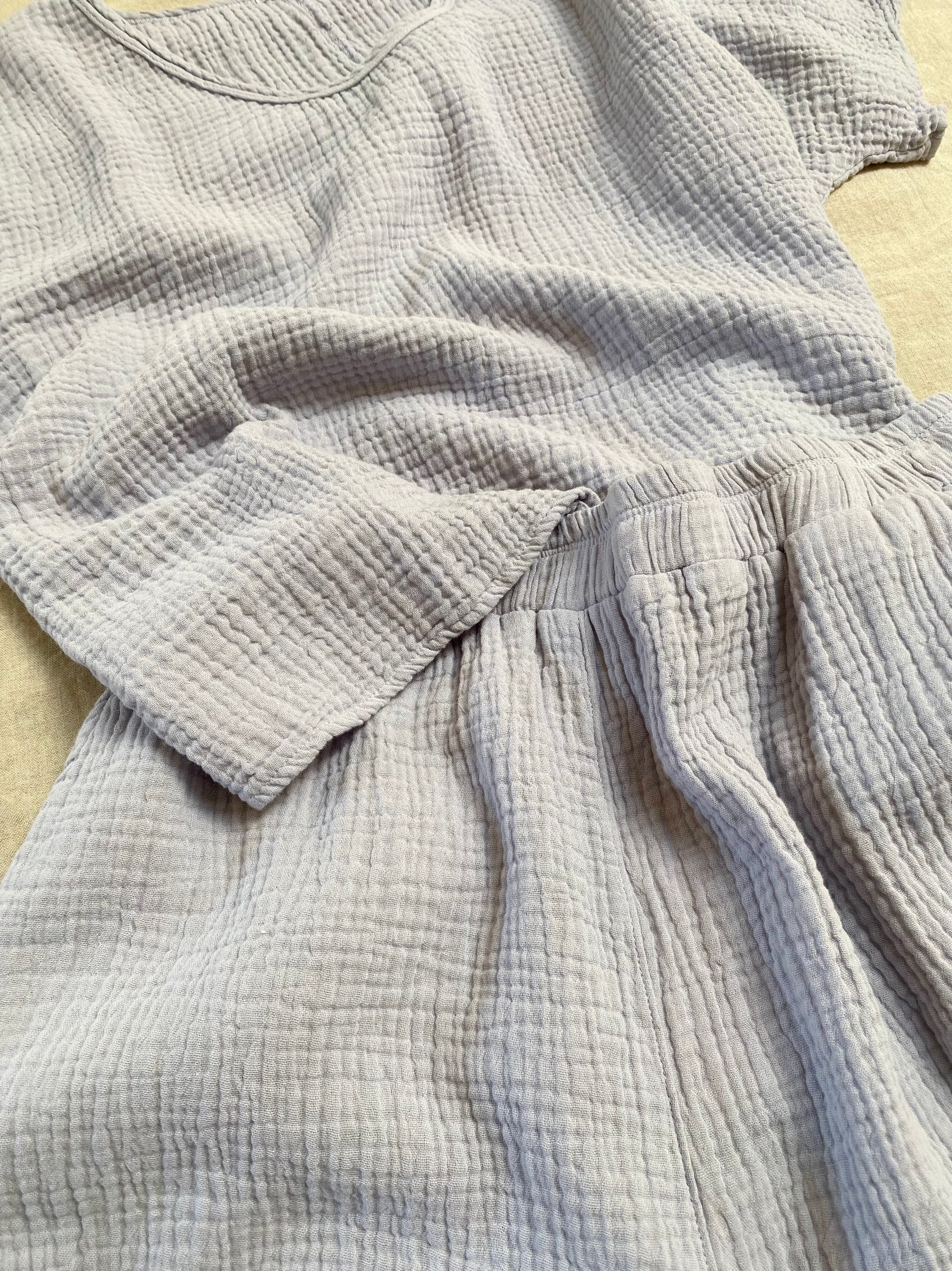 SS25 - It is Well L.A - Organic Gauze | 2pc Set | Heather Blue - 6