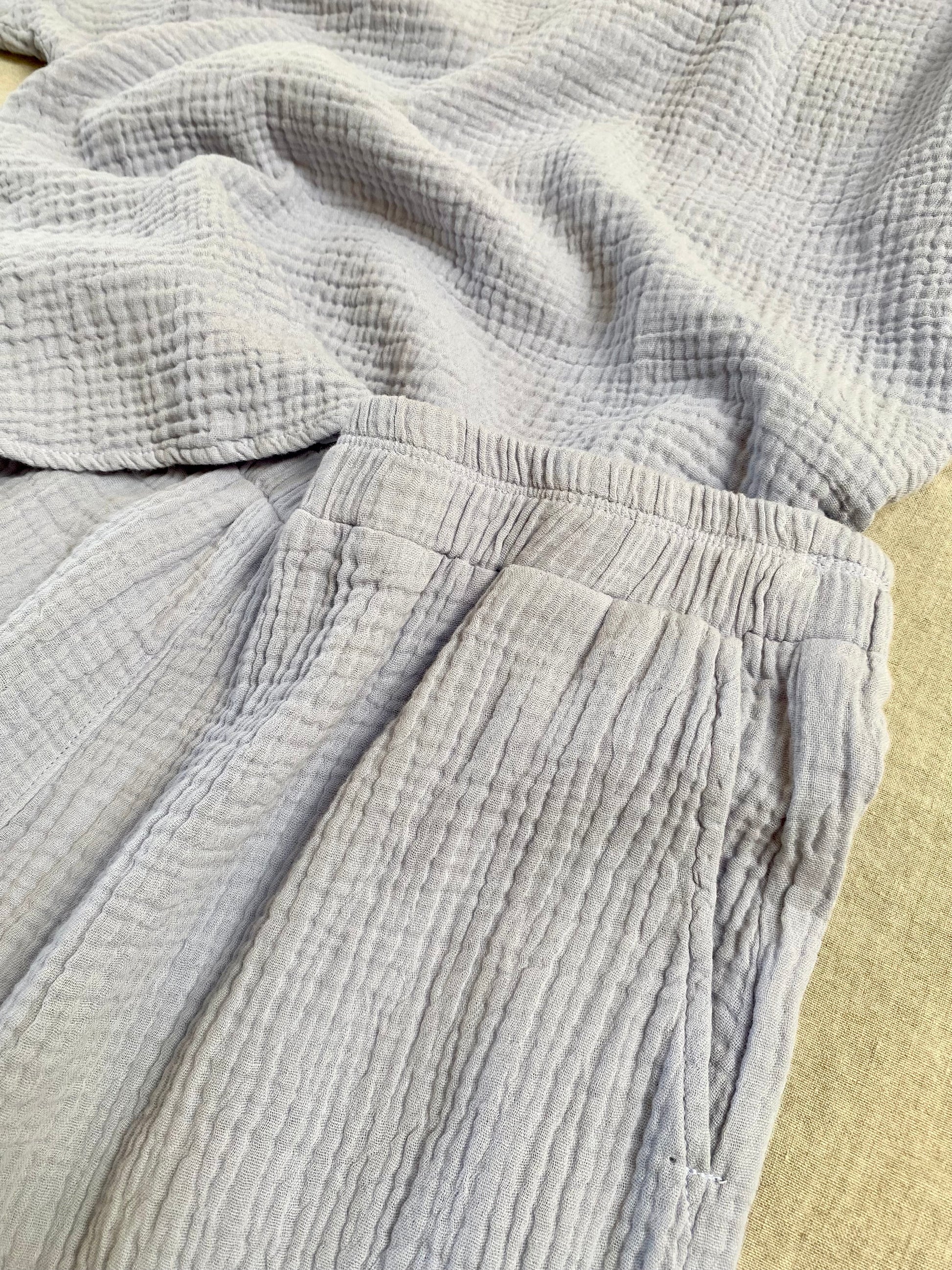 SS25 - It is Well L.A - Organic Gauze | 2pc Set | Heather Blue - 7