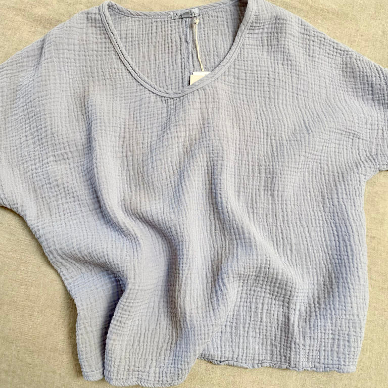 SS25 - It is Well L.A - Organic Gauze | 2pc Set | Heather Blue - 8