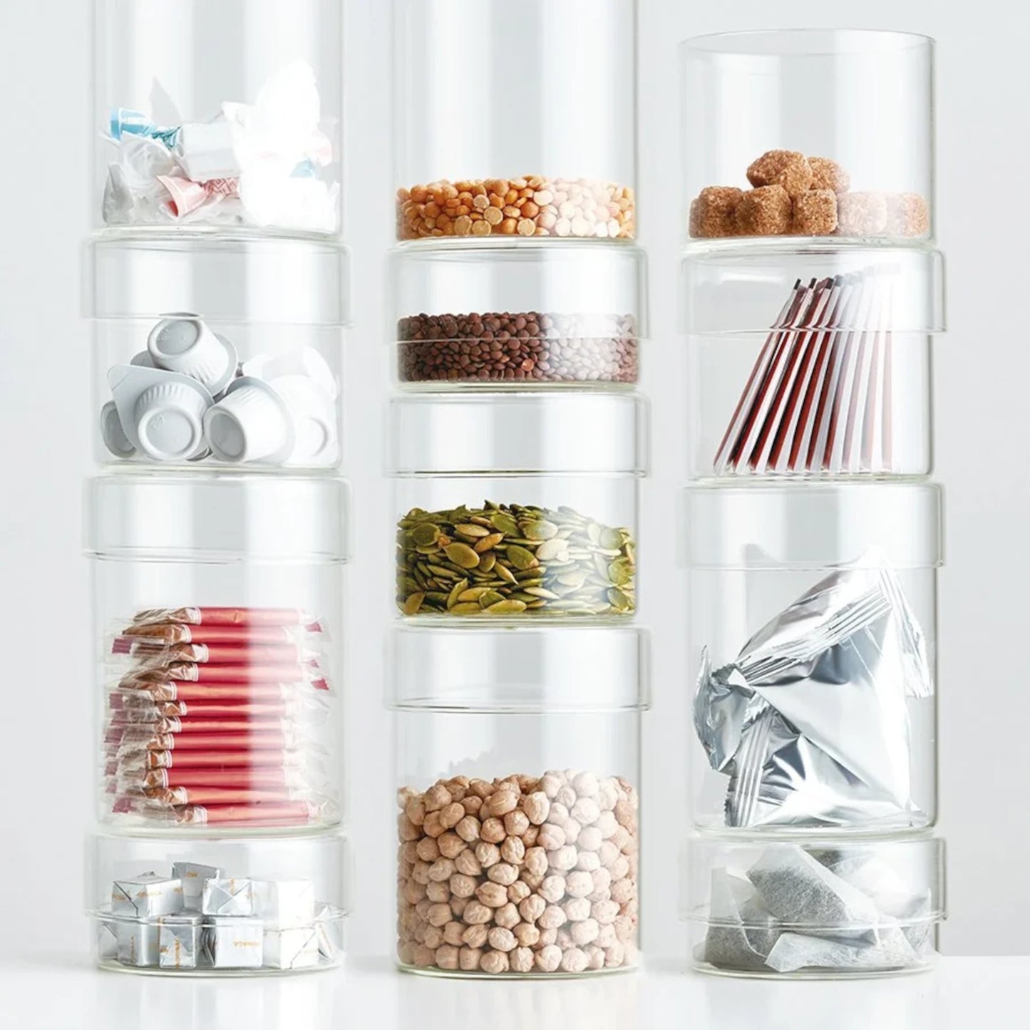 KINTO SCHALE Glass Case collection as pantry storage