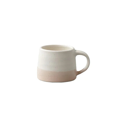KINTO Slow Style Coffee ceramic mug in white and beige