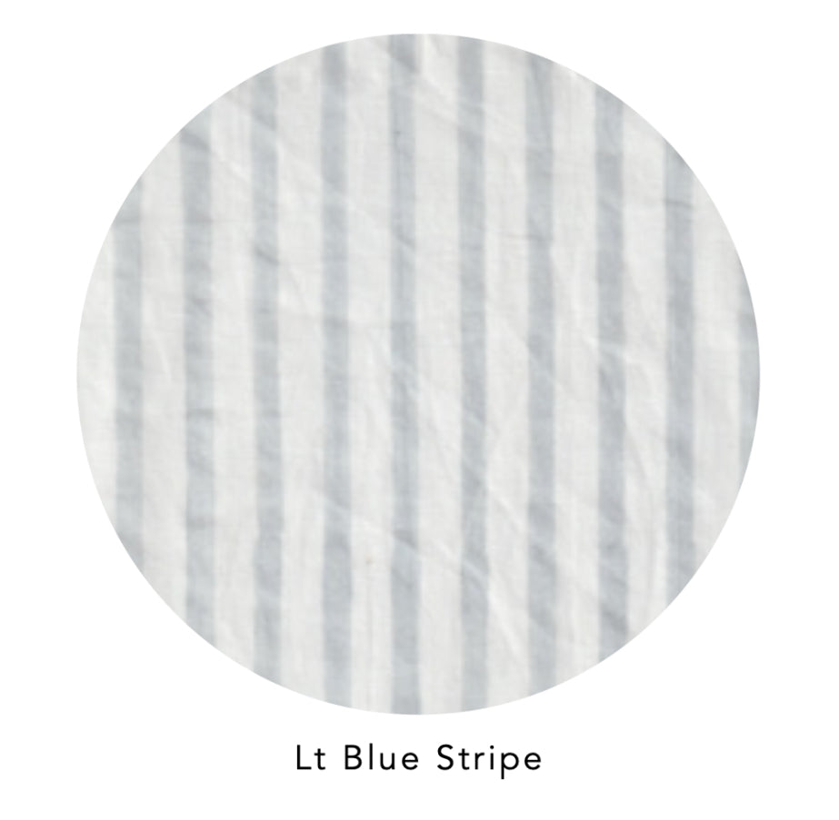 SS25 - Kerry Cassil - Hand Block Printed Cotton Pillowcase Set | Light Blue Stripe - 5