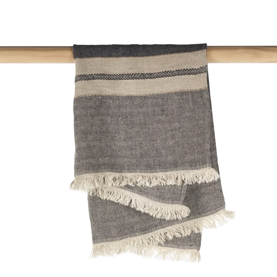 SS25 - Libeco -  Belgian Linen Guest Towel | Tack Stripe - hanging 3
