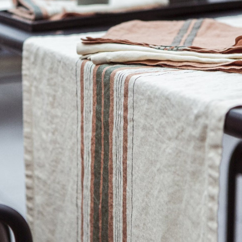 Libeco Gypsum Table Runner Lifestyle