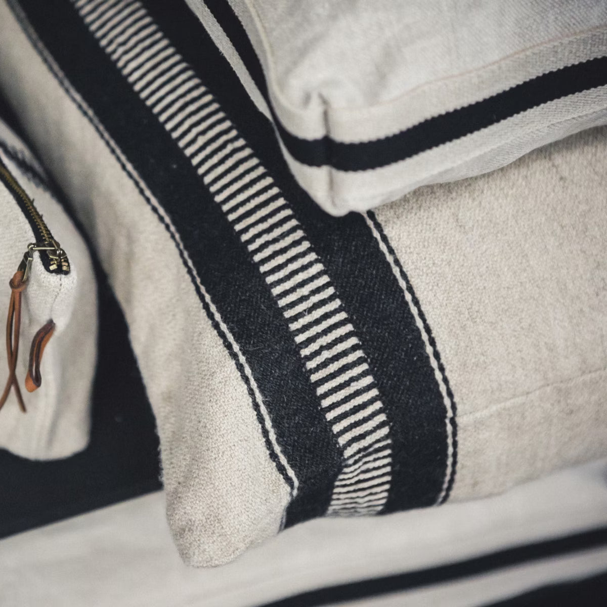 Closeup of Libeco Marshall Pillow Cover