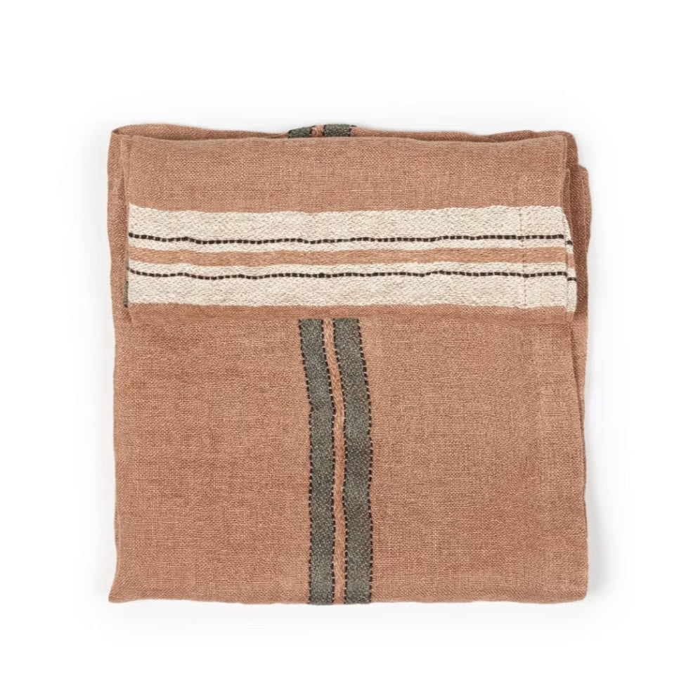 SS25 - Libeco - Mojave Napkin | 2pc Set | Stripe - display folded 3