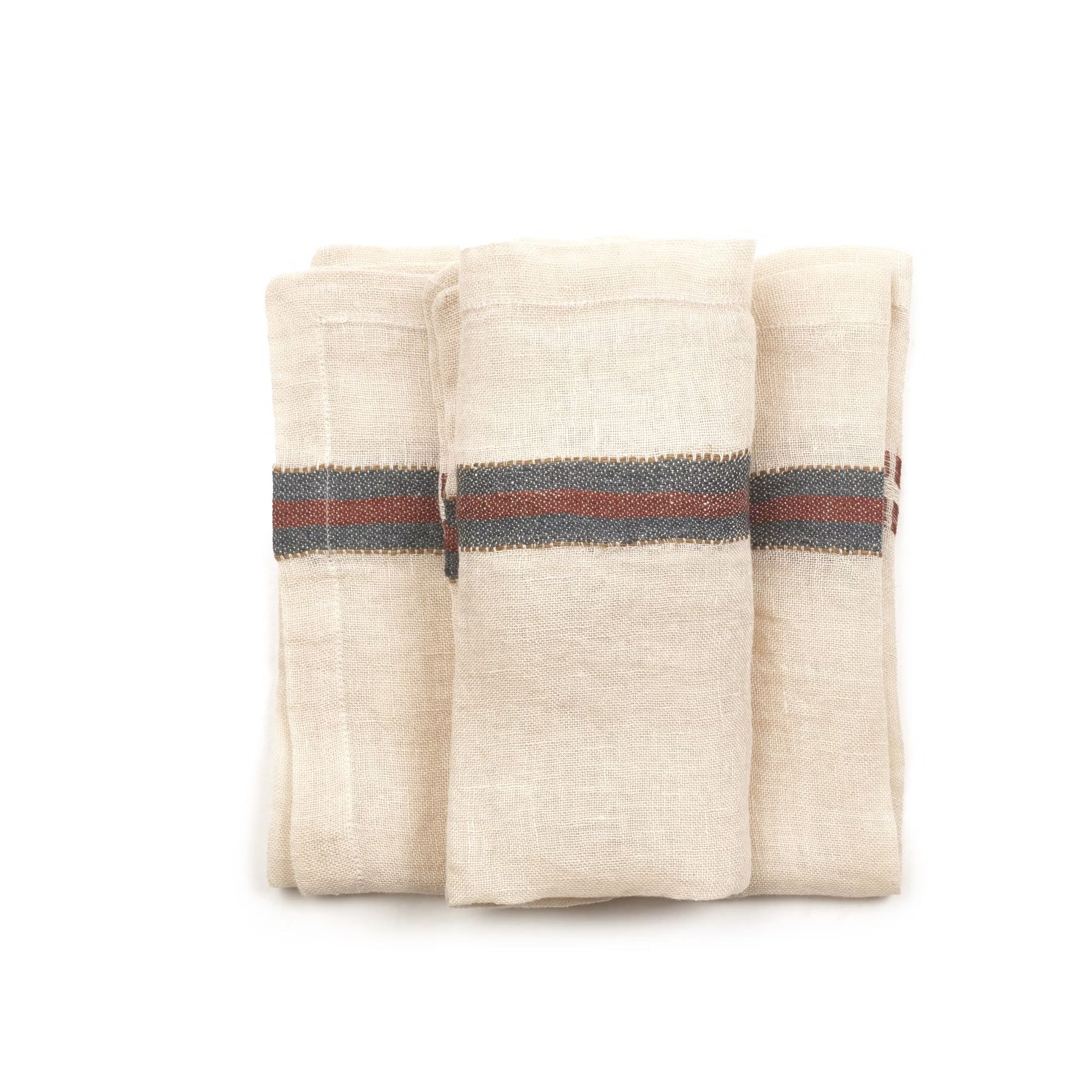 Libeco Perry Napkin in Railroad Stripe