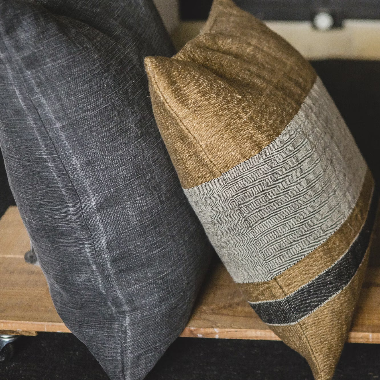 Libeco The Belgian Pillow Cover in Dakota Stripe Lifestyle