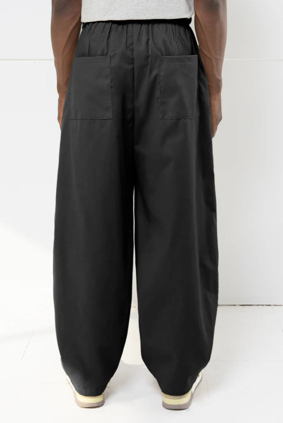 SS25 - Mercy House - Lucas Pleated Pant in Black - back 4
