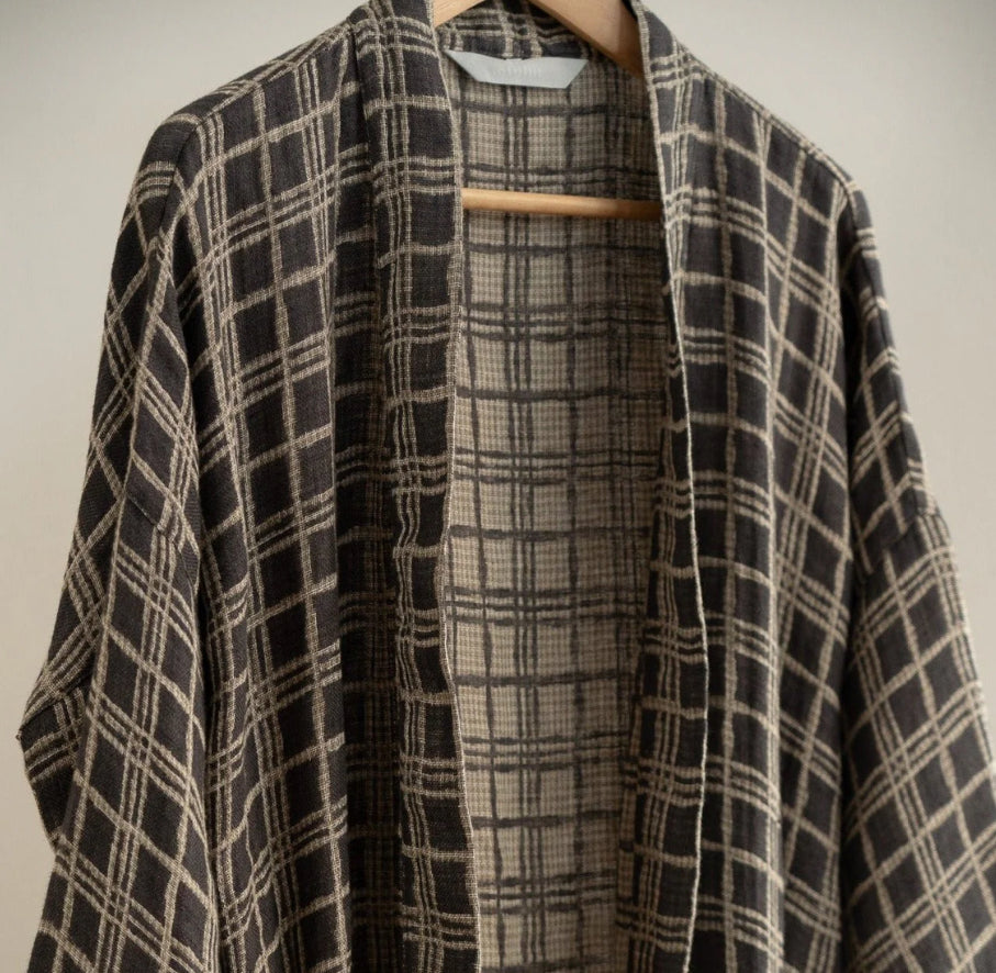 SS25 - Sömn - District Brown Linen Bathrobe | Natural 3