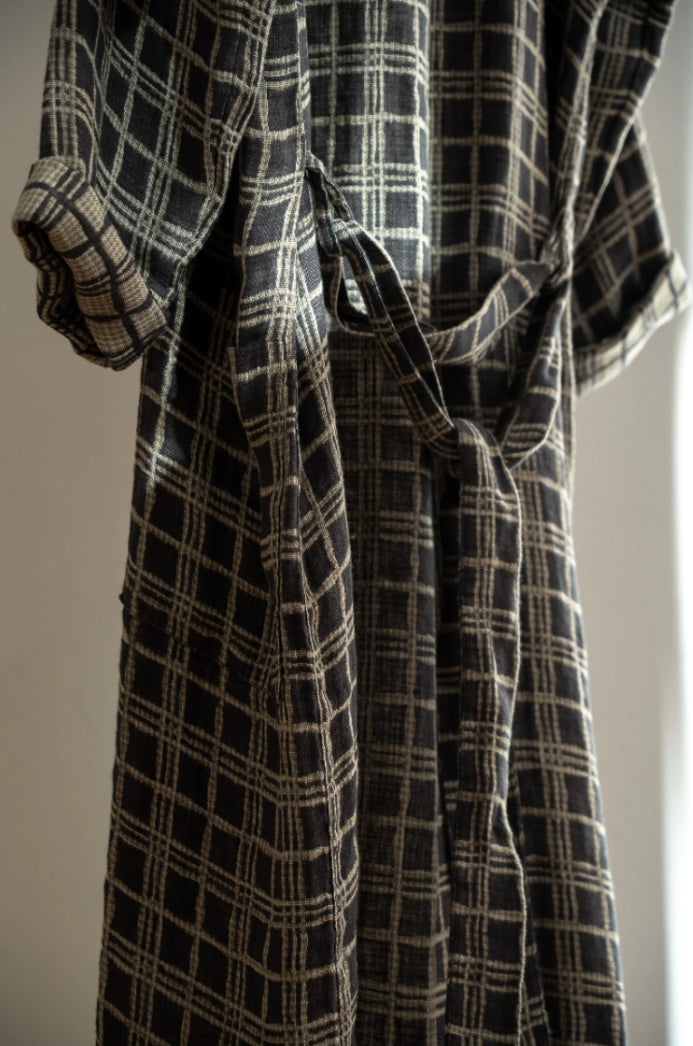 SS25 - Sömn - District Brown Linen Bathrobe | Natural 4
