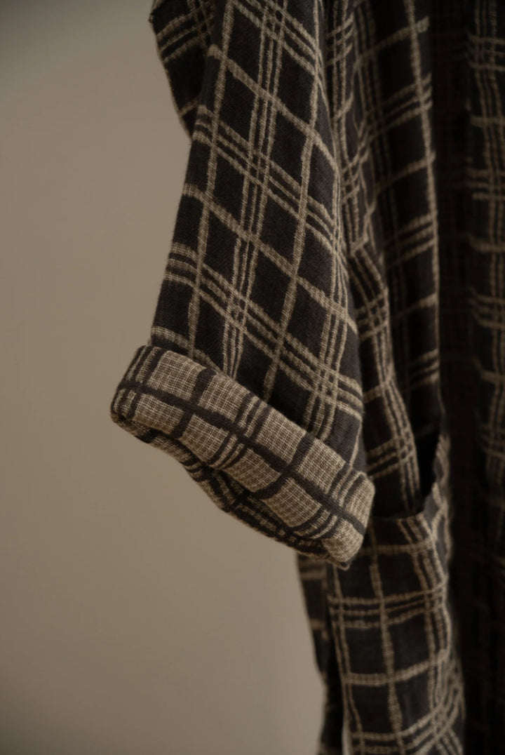 SS25 - Sömn - District Brown Linen Bathrobe | Natural 5