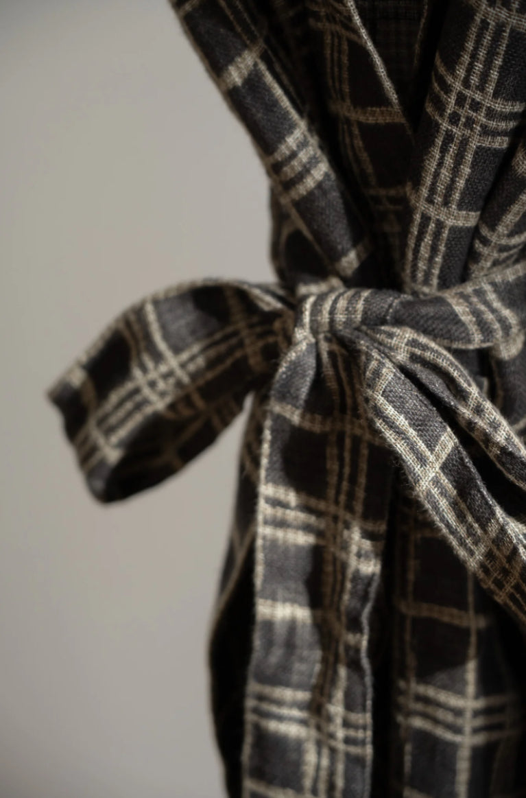 SS25 - Sömn - District Brown Linen Bathrobe | Natural 6