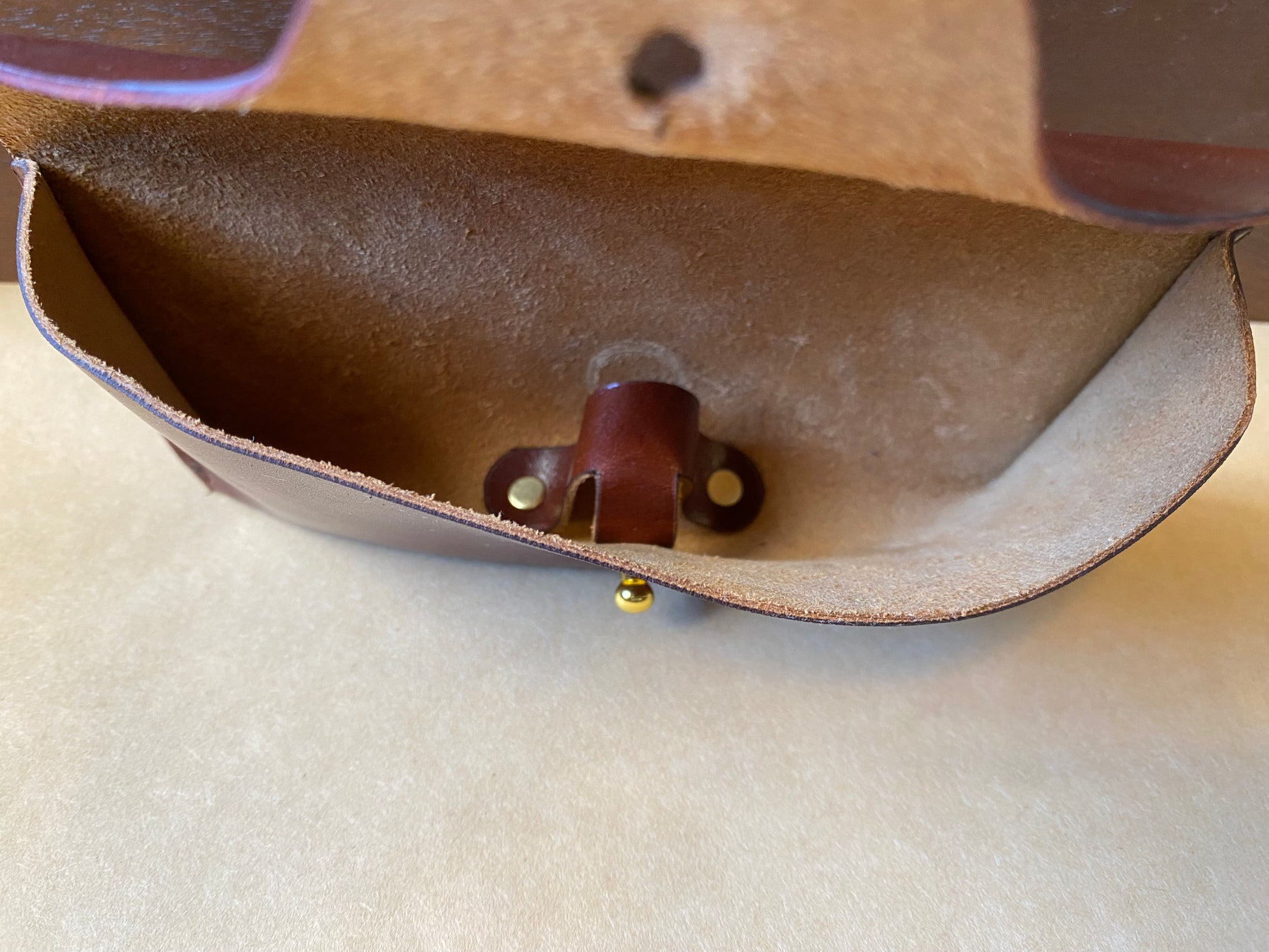 SS25 - Selde Terre - Glasses Case | Brown Leather - inside 4