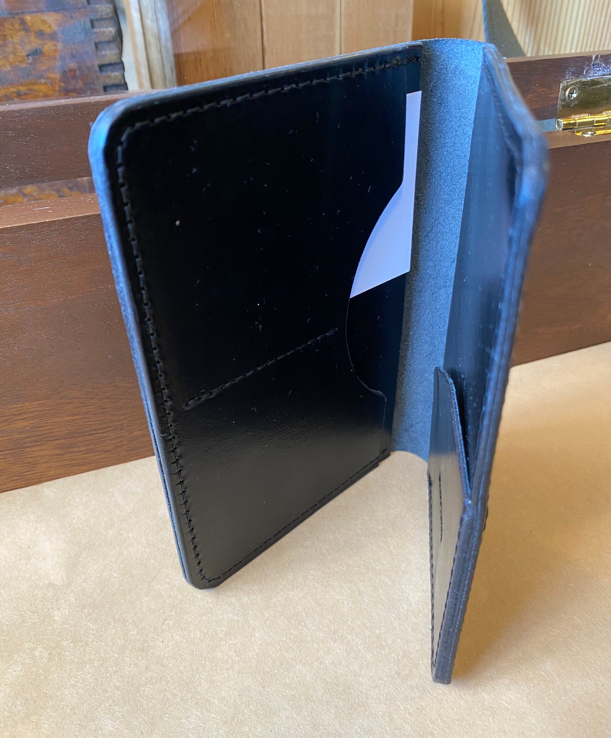 SS25 - Selde Terre - Passport Case | Black Leather - inside 3