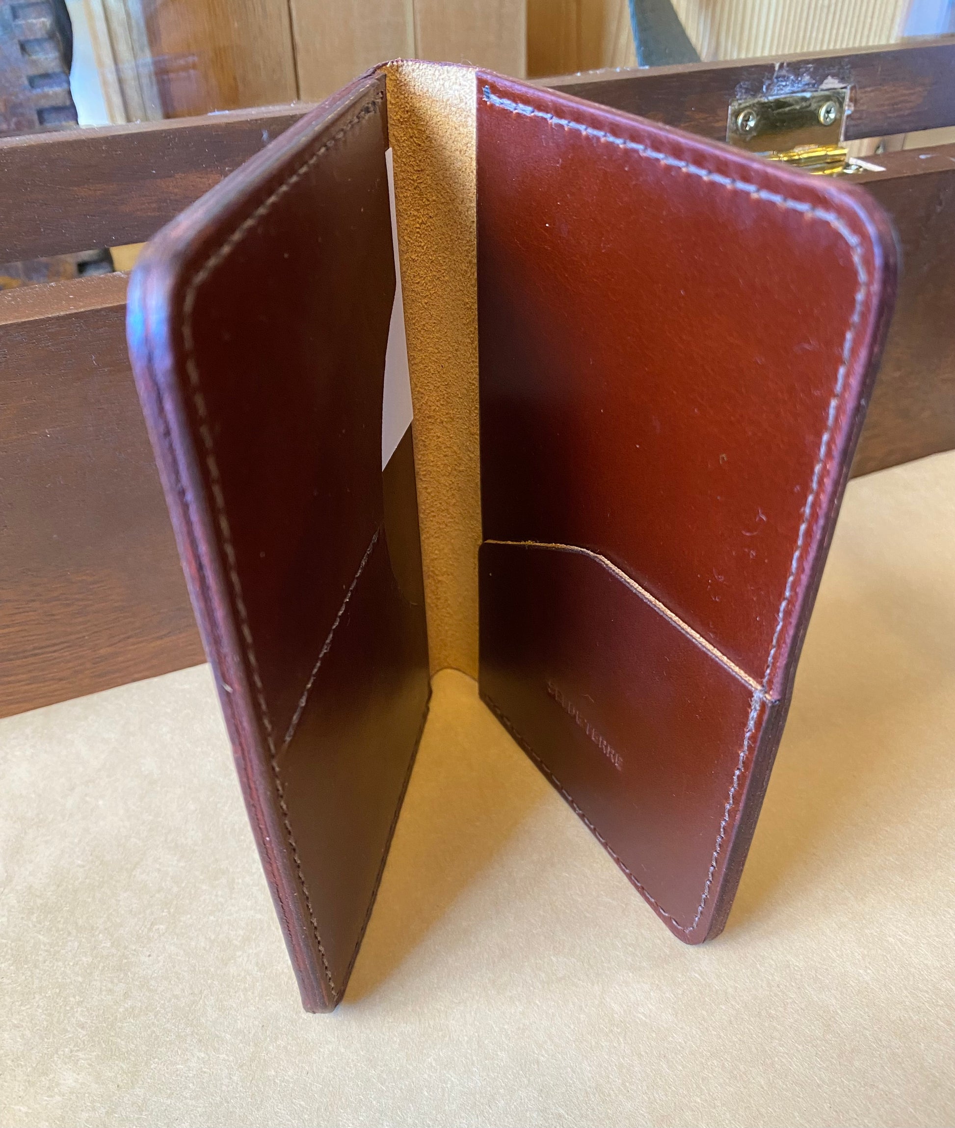 SS25 - Selde Terre - Passport Case | Brown Leather - inside 2